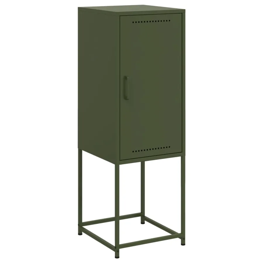 Buffet vert olive 36x39x107 cm acier - 2