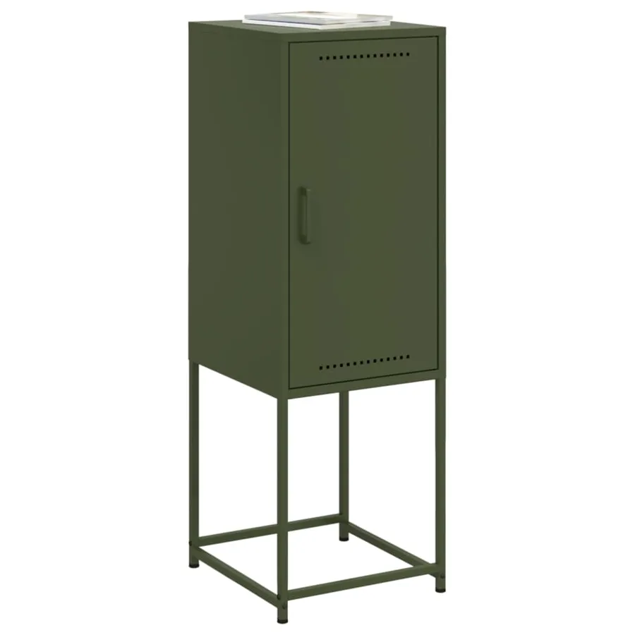 Buffet vert olive 36x39x107 cm acier - 4