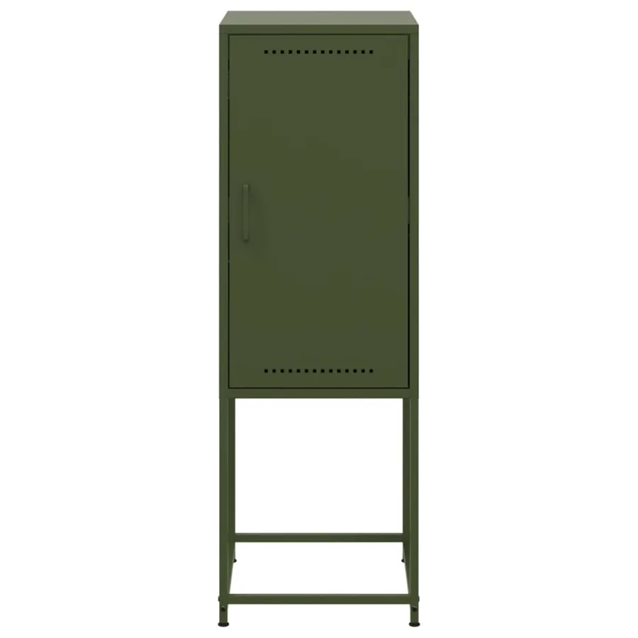 Buffet vert olive 36x39x107 cm acier - 6