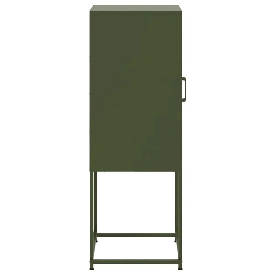 Buffet vert olive 36x39x107 cm acier - 7