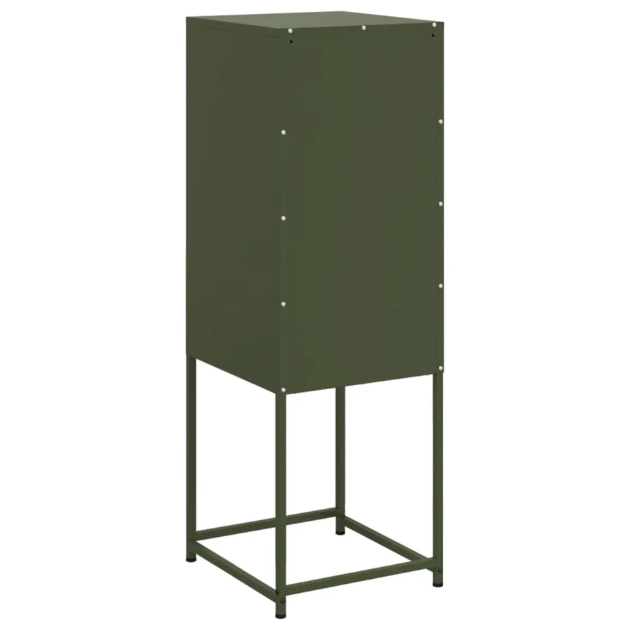 Buffet vert olive 36x39x107 cm acier - 8