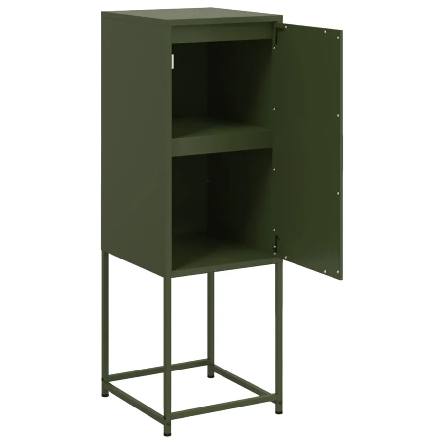 Buffet vert olive 36x39x107 cm acier - 9