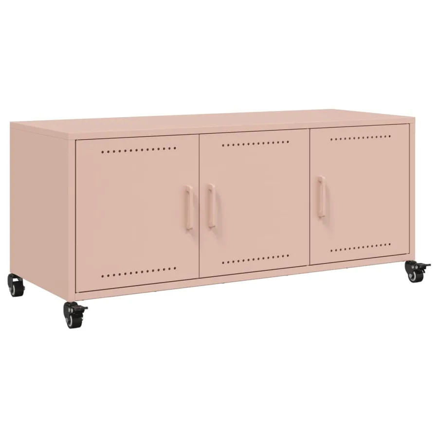 Meuble TV rose 100,5x39x43,5 cm acier - 2