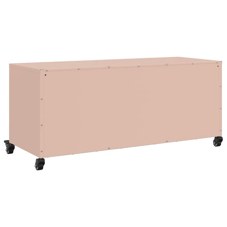 Meuble TV rose 100,5x39x43,5 cm acier - 8