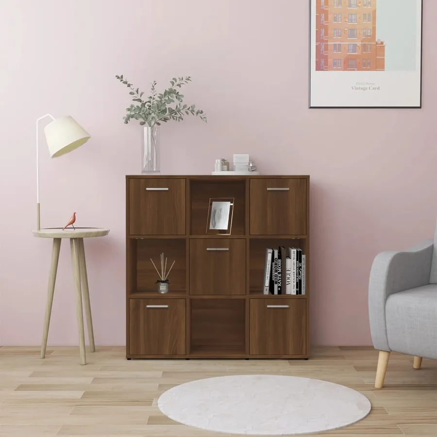 Bibliothèque Chêne marron 90x30x90 cm Bois d'ingénierie