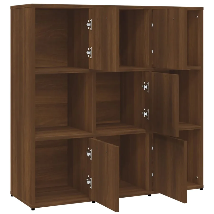 Bibliothèque Chêne marron 90x30x90 cm Bois d'ingénierie - 5