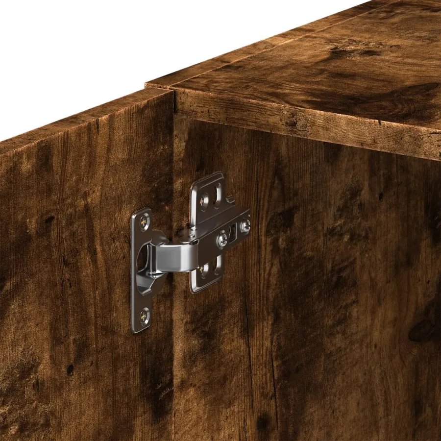 Armoire de rangement mince chêne fumé 30x42,5x225 cm - 10