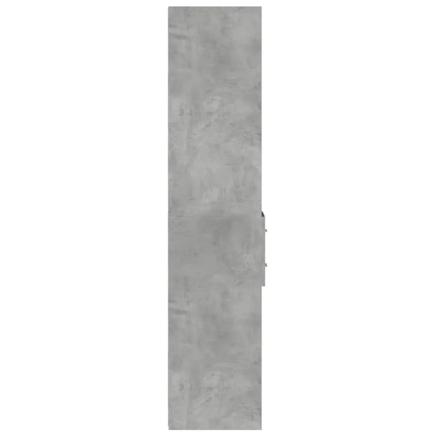 Buffet haut gris béton 30x42,5x185 cm bois d'ingénierie - 5