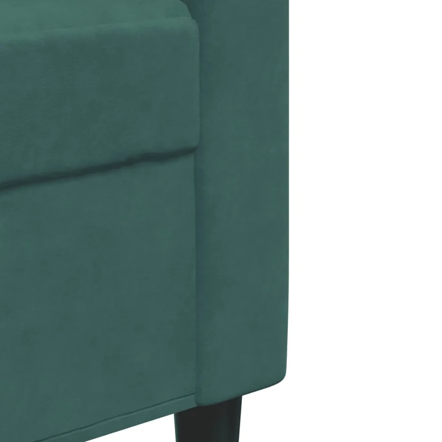 Ensemble de canapés 3 pcs avec coussins Vert foncé Velours - 7