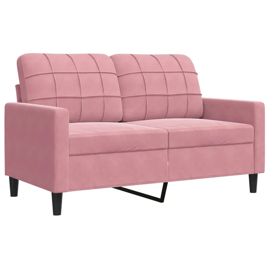 Ensemble de canapés 4 pcs avec coussins Rose Velours - 5