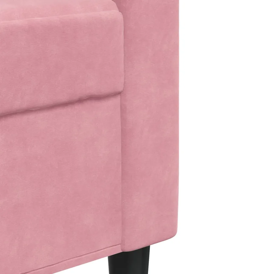 Ensemble de canapés 4 pcs avec coussins Rose Velours - 8