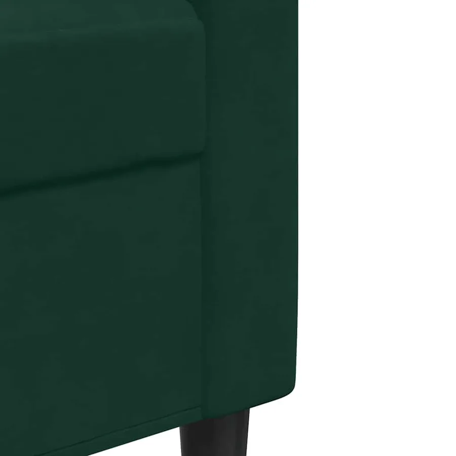 Ensemble de canapés 2 pcs avec coussins Vert foncé Velours - 6