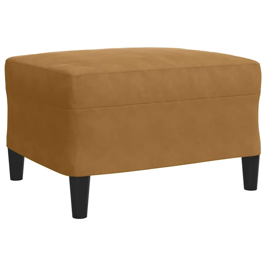 Ensemble de canapés 3 pcs avec coussins Marron Velours - 6