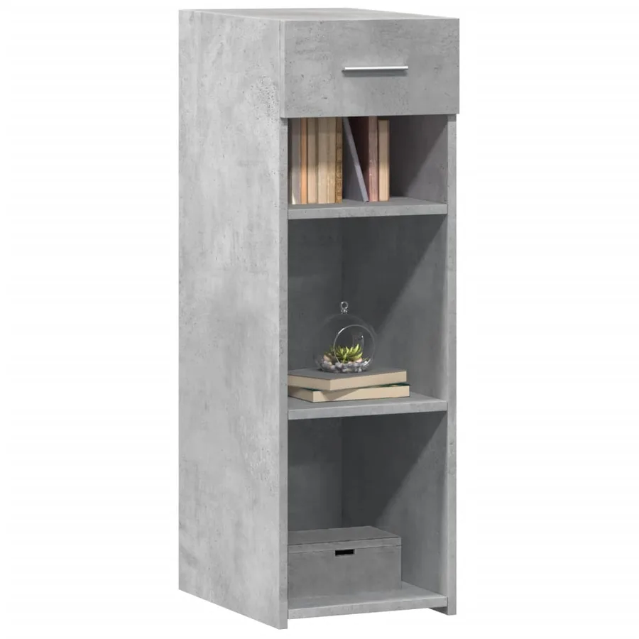 Buffet gris béton 30x42,5x93 cm bois d'ingénierie - 3