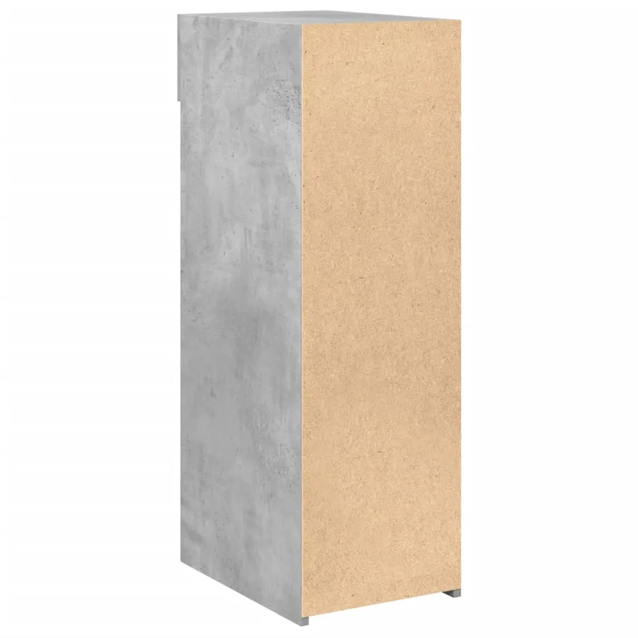 Buffet gris béton 30x42,5x93 cm bois d'ingénierie - 6