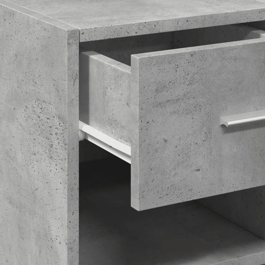 Buffet gris béton 30x42,5x93 cm bois d'ingénierie - 8