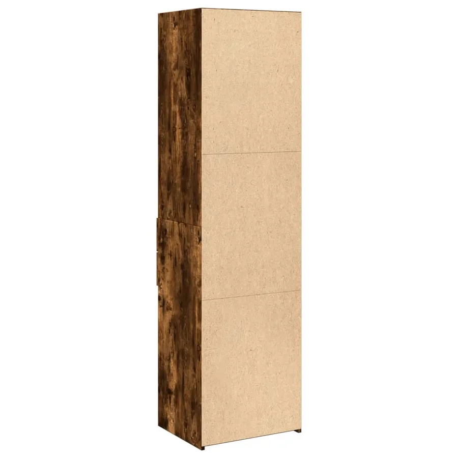 Buffet haut chêne fumé 50x42,5x185 cm bois d'ingénierie - 6