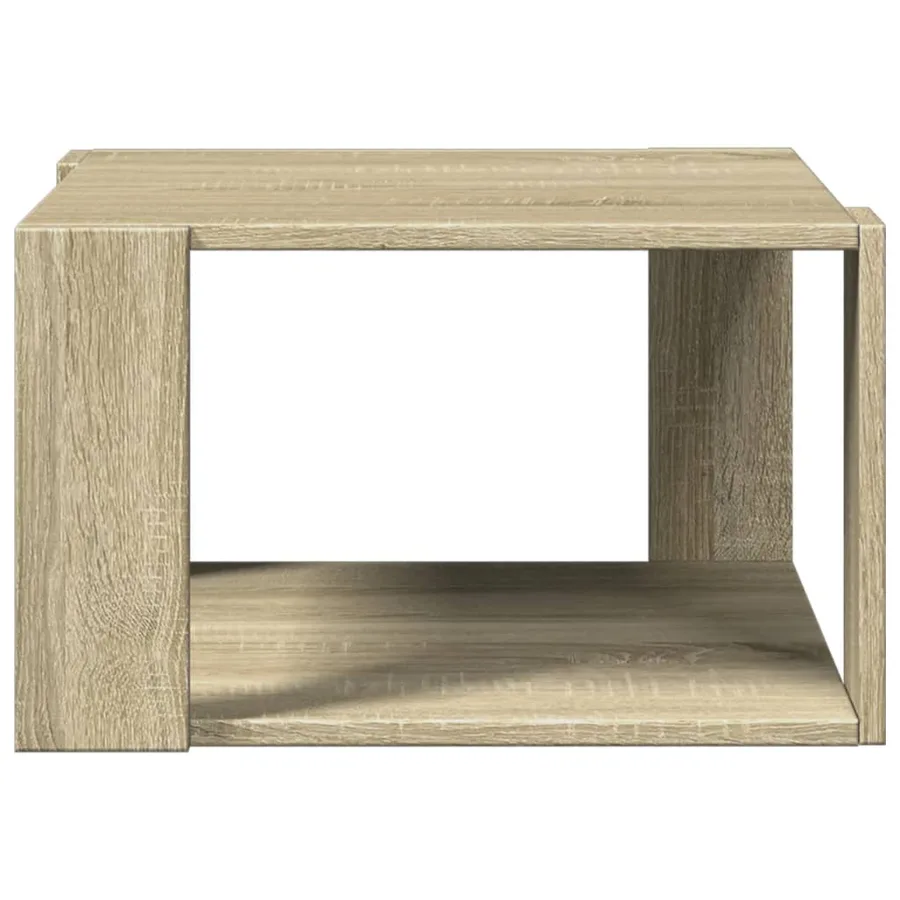 Table basse chêne sonoma 51,5x51,5x30 cm bois d'ingénierie - 4