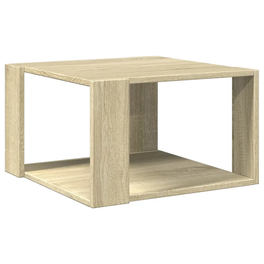 Table basse chêne sonoma 51,5x51,5x30 cm bois d'ingénierie - 6