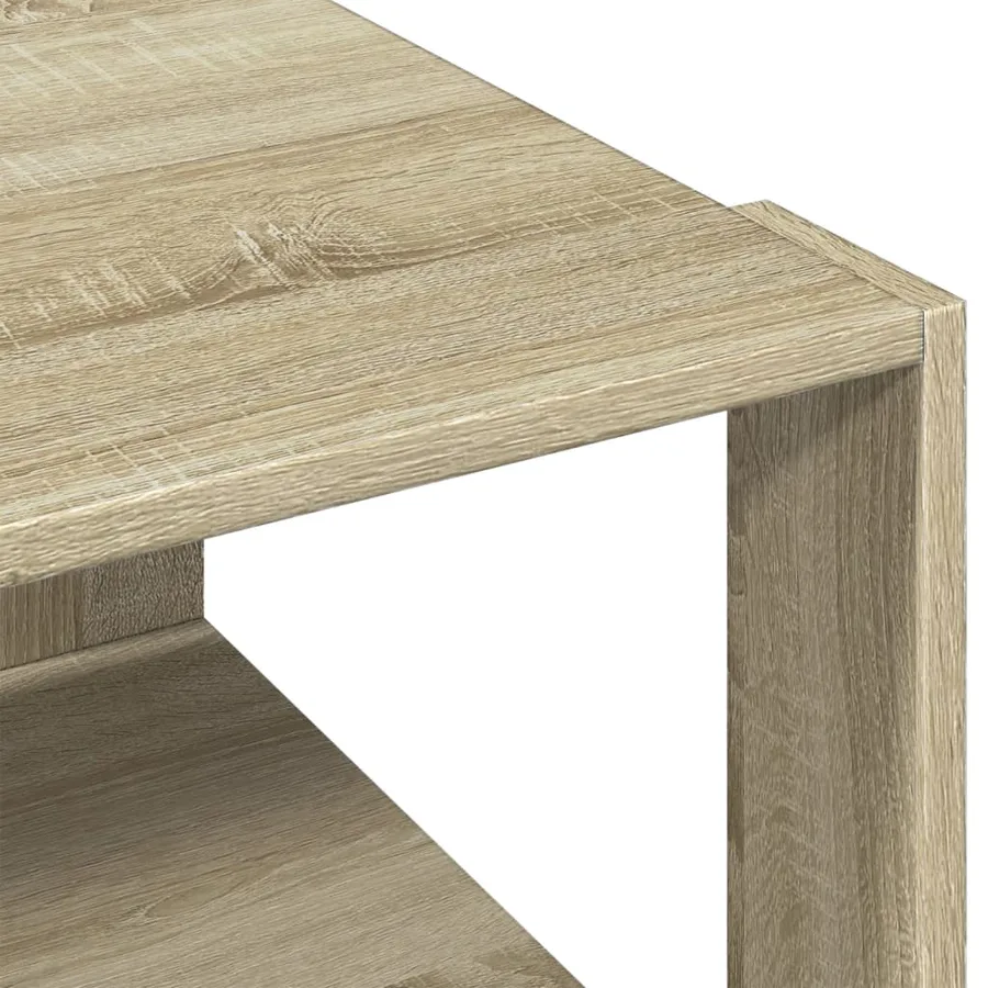 Table basse chêne sonoma 51,5x51,5x30 cm bois d'ingénierie - 7