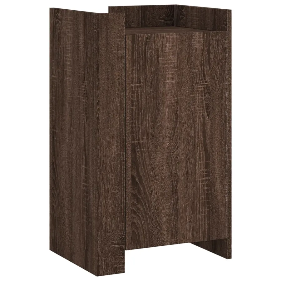 Buffet chêne marron 45x35x75 cm bois d'ingénierie - 2