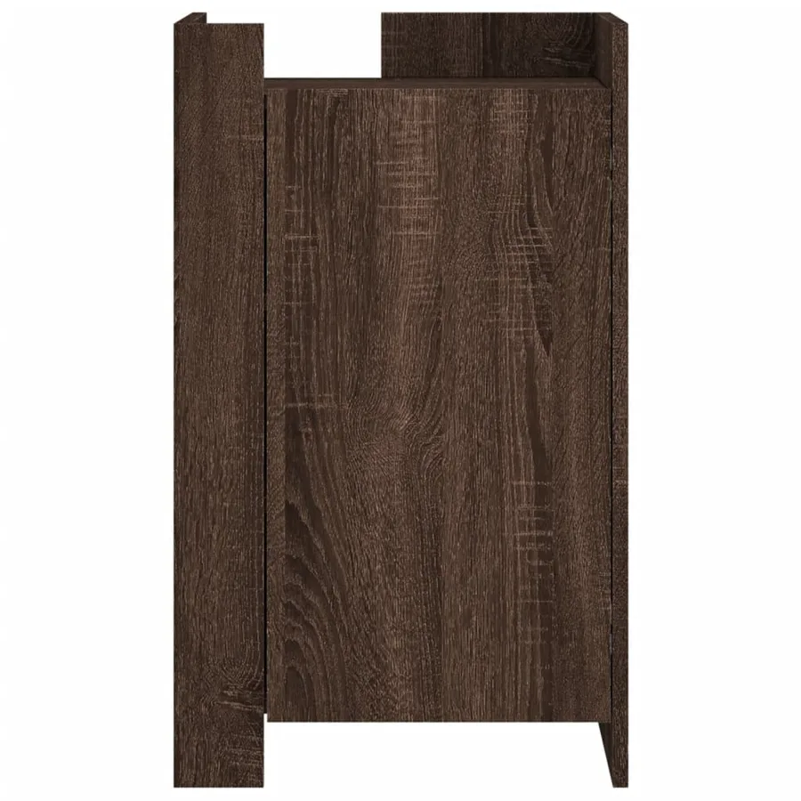 Buffet chêne marron 45x35x75 cm bois d'ingénierie - 4