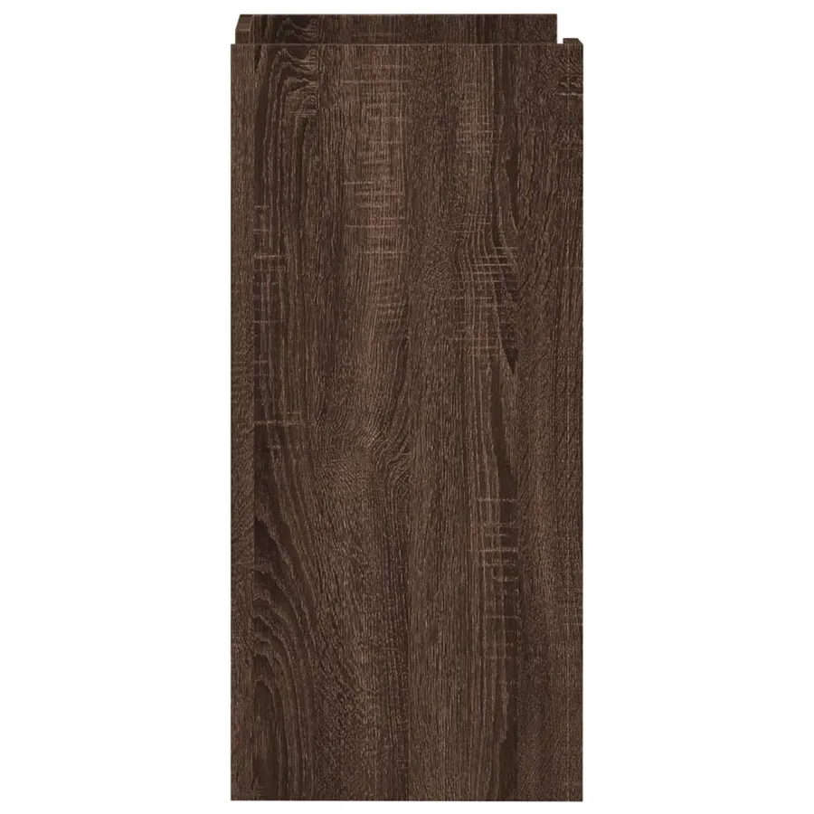 Buffet chêne marron 45x35x75 cm bois d'ingénierie - 5