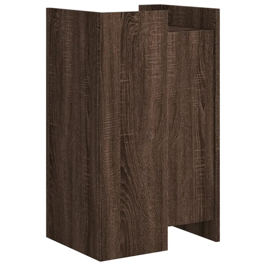 Buffet chêne marron 45x35x75 cm bois d'ingénierie - 6