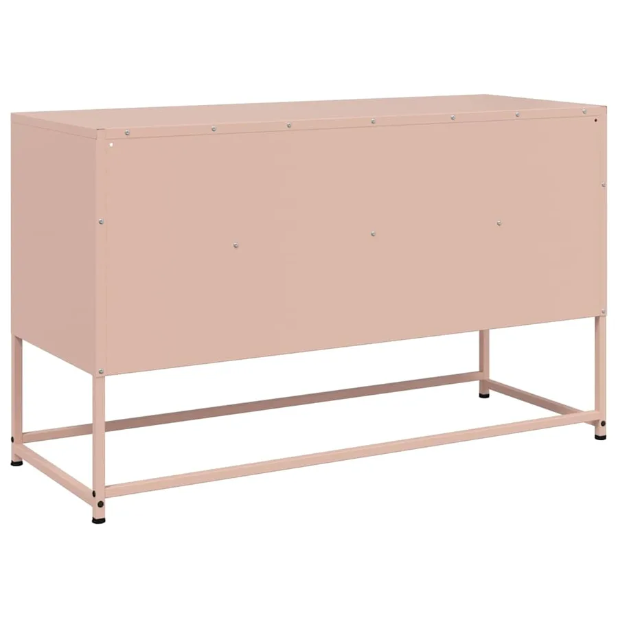 Meuble TV rose 100,5x39x60,5 cm acier - 8