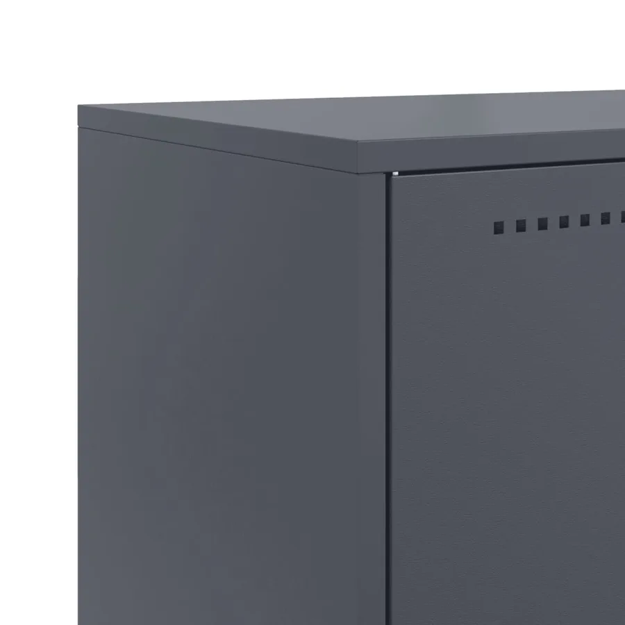 Buffet anthracite 68,5x38,5x123,5 cm acier - 10