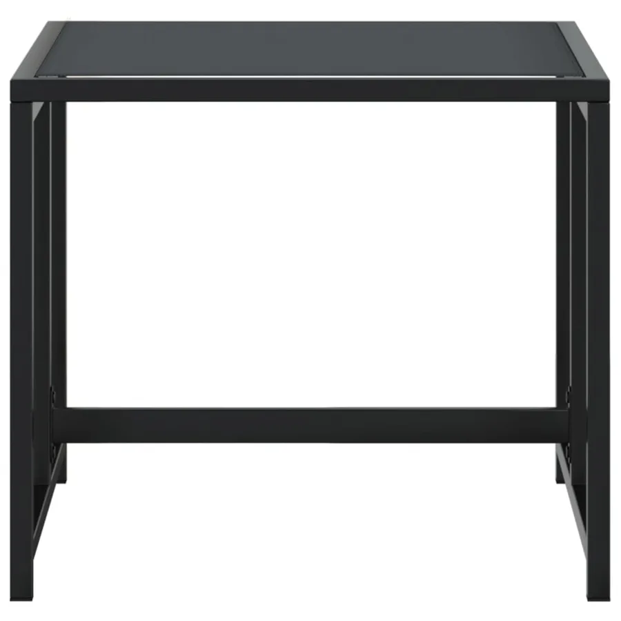 Tabourets de jardin 4 pcs noir acier et textilène - 4