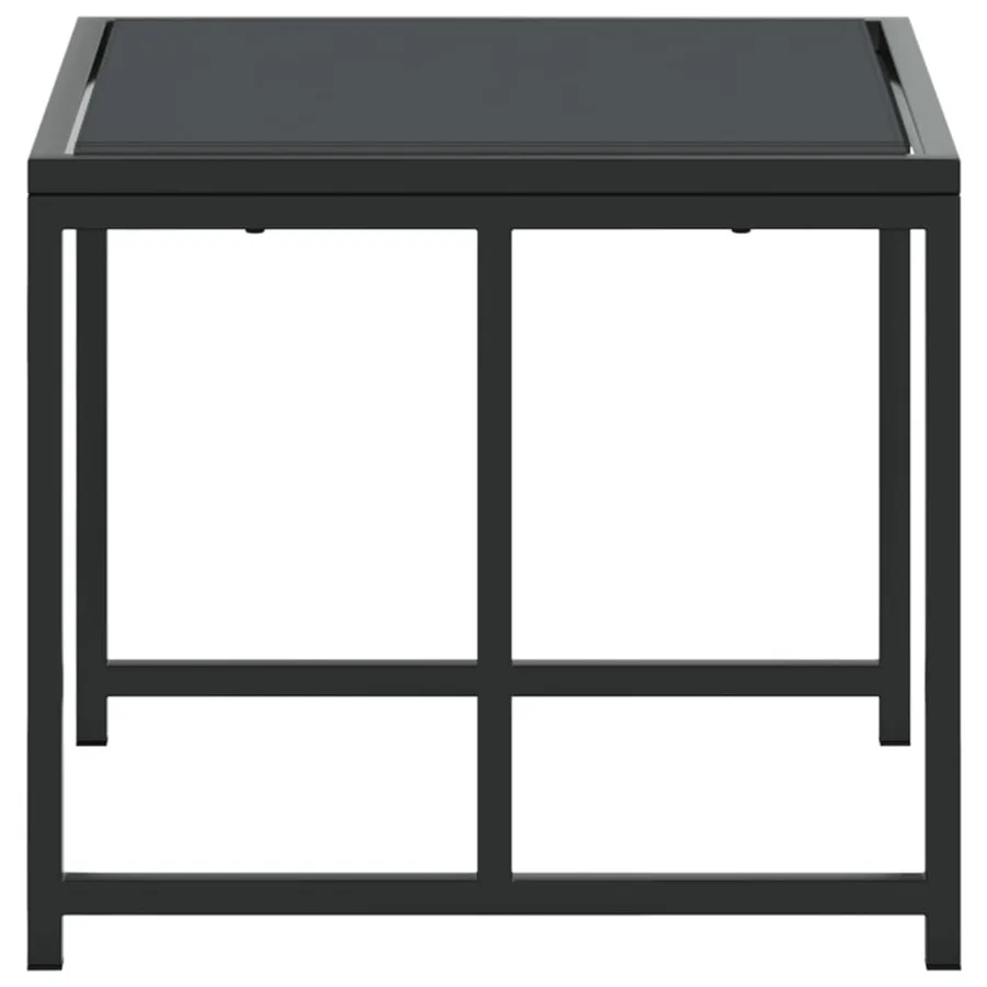 Tabourets de jardin 4 pcs noir acier et textilène - 6