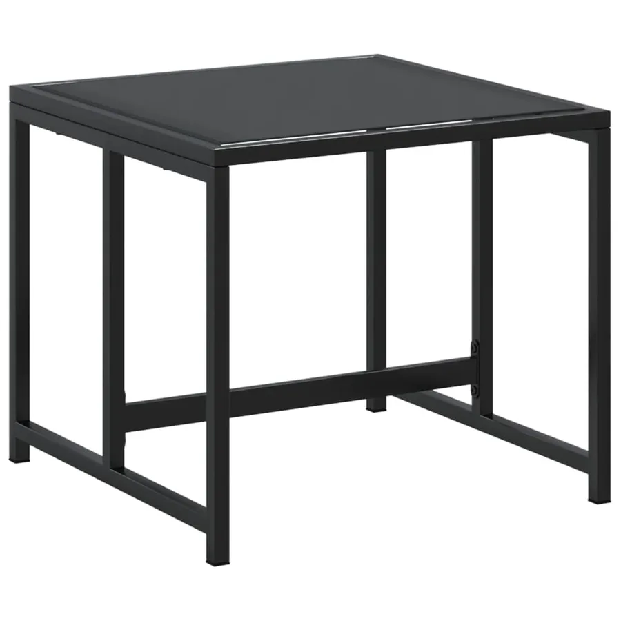 Tabourets de jardin 4 pcs noir acier et textilène - 7