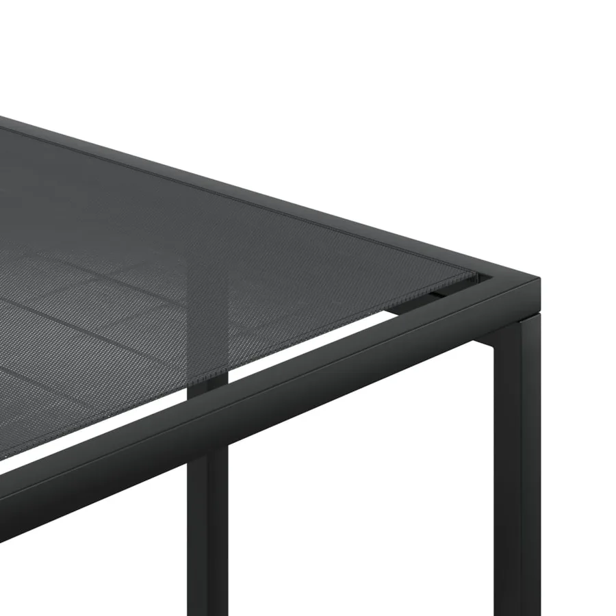 Tabourets de jardin 4 pcs noir acier et textilène - 8