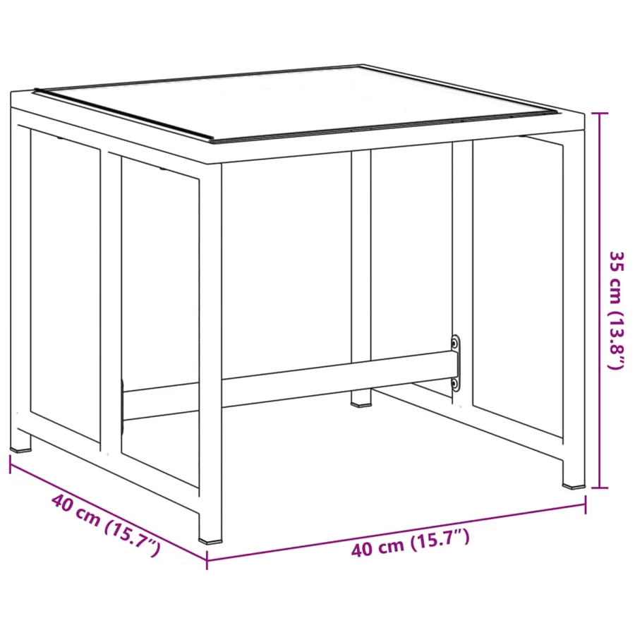 Tabourets de jardin 4 pcs noir acier et textilène - 9