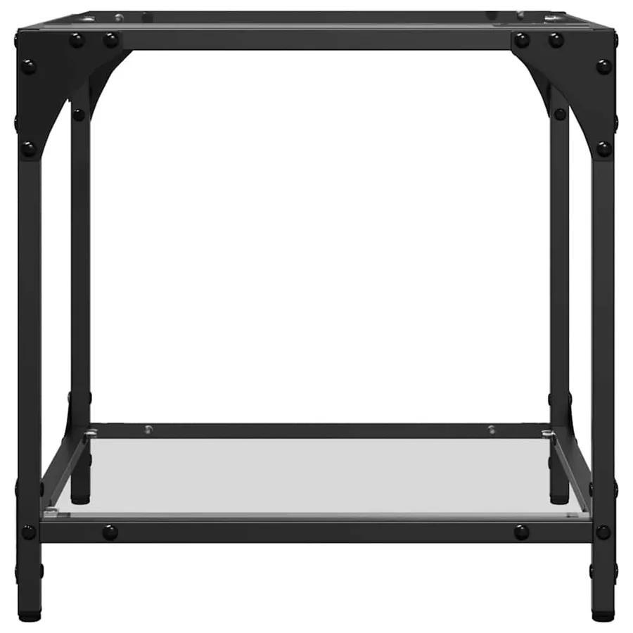 Tables basses avec dessus en verre transparent 2 pcs acier - 4