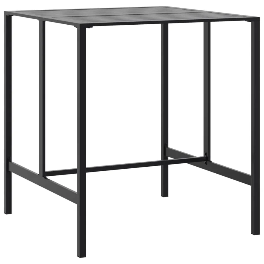 Ensemble de bar de jardin 7 pcs noir acier enduit de poudre - 3