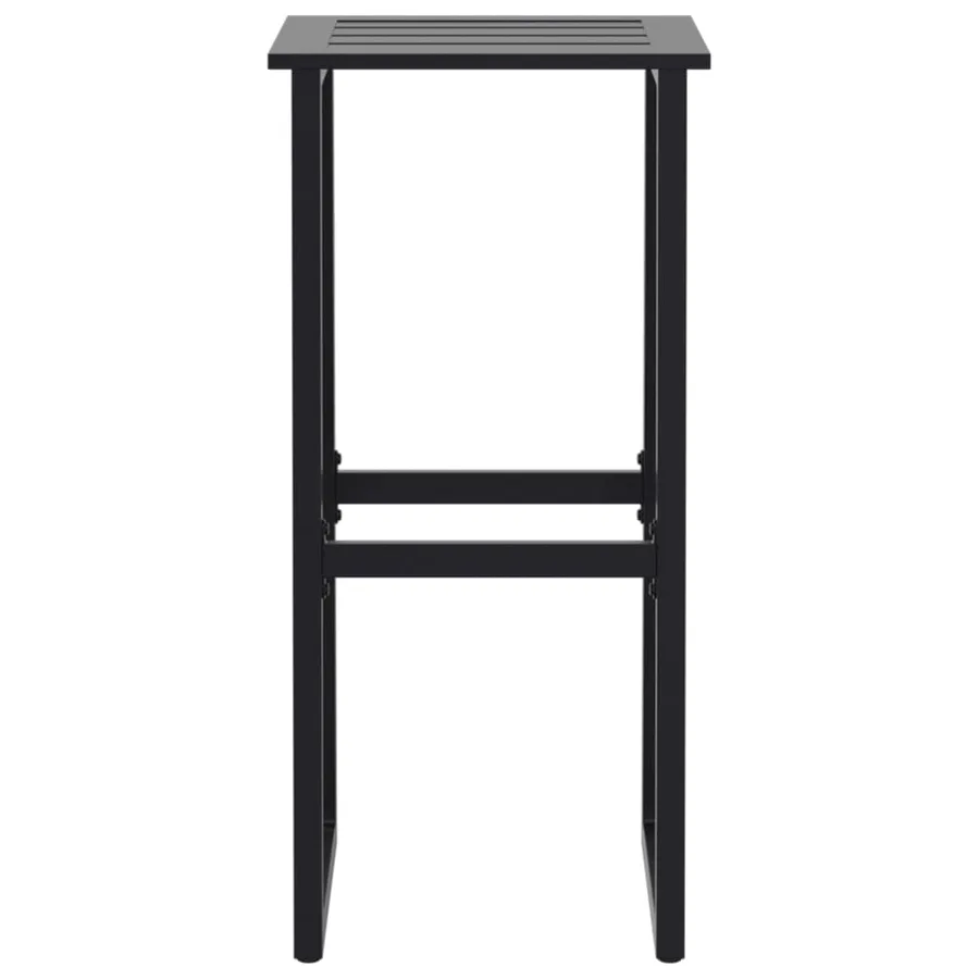 Ensemble de bar de jardin 7 pcs noir acier enduit de poudre - 6