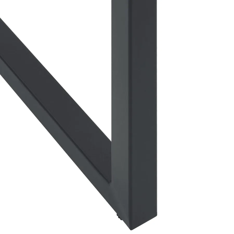 Ensemble de bar de jardin 7 pcs noir acier enduit de poudre - 9