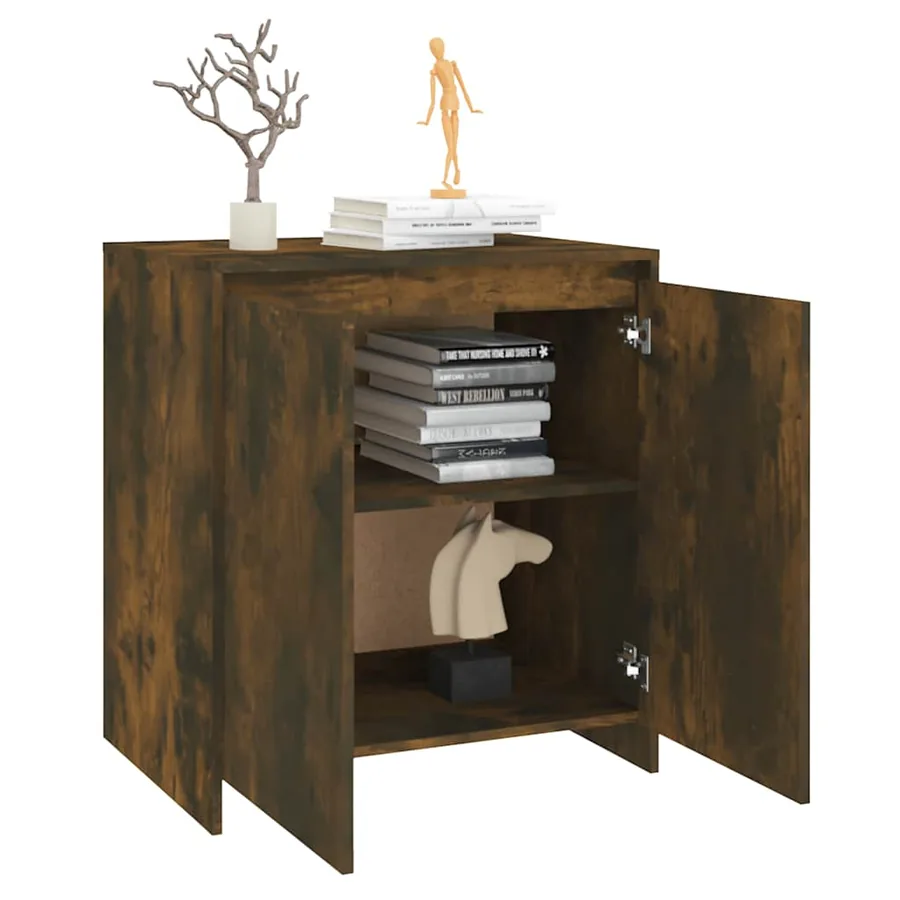 Buffet Chêne fumé 70x41x75 cm Bois d'ingénierie - 5