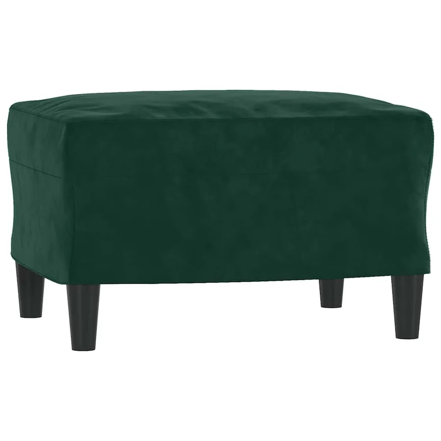 Ensemble de canapés 3 pcs avec coussins vert foncé velours - 5