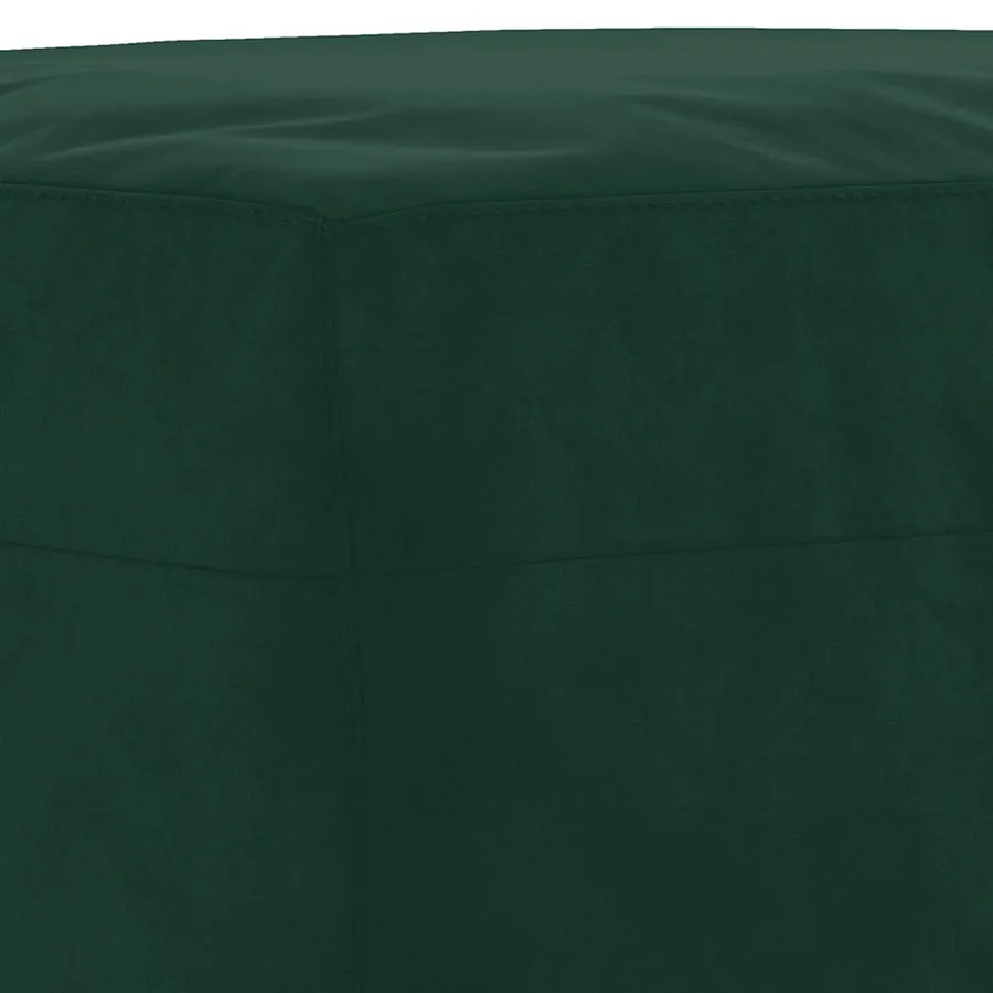Ensemble de canapés 3 pcs avec coussins vert foncé velours - 8