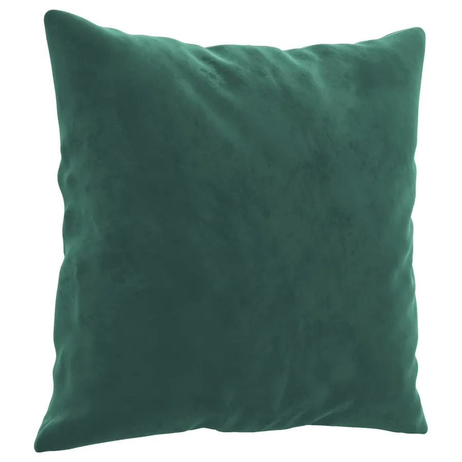 Ensemble de canapés 4 pcs avec coussins vert foncé velours - 7