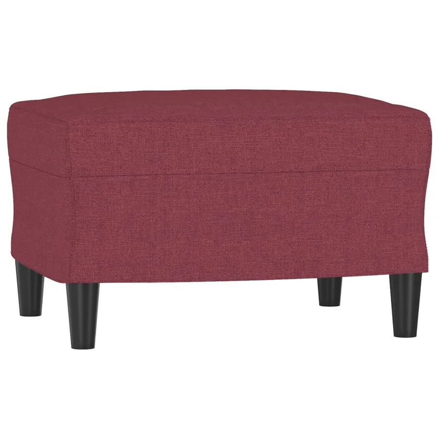 Ensemble de canapés 4 pcs avec coussins rouge bordeaux tissu - 6