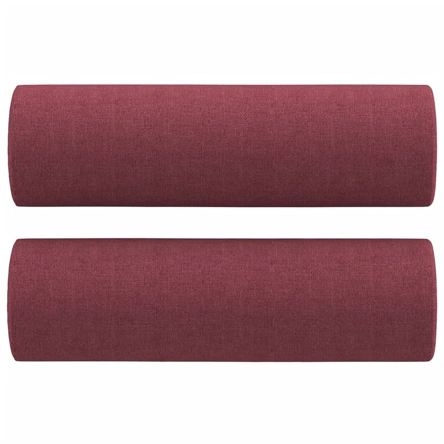 Ensemble de canapés 4 pcs avec coussins rouge bordeaux tissu - 9
