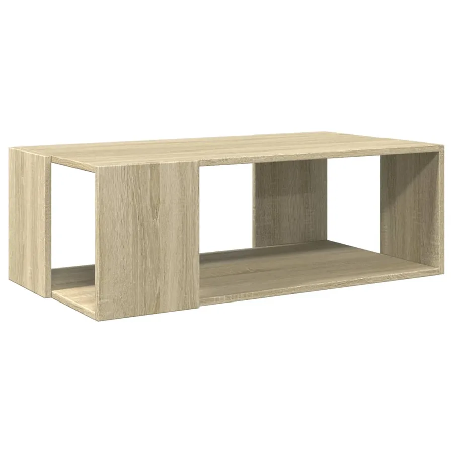 Table basse chêne sonoma 89,5x48x30 cm bois d'ingénierie - 2