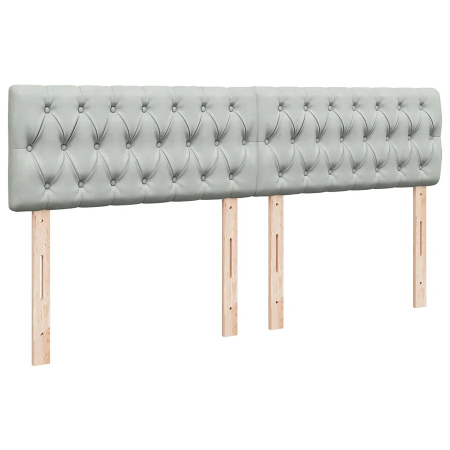 Sommier à lattes de lit et matelas Gris clair 200x200cm Velours - 9