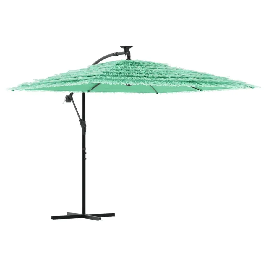 Parasol de jardin avec mât en acier vert 246x246x230 cm - 2