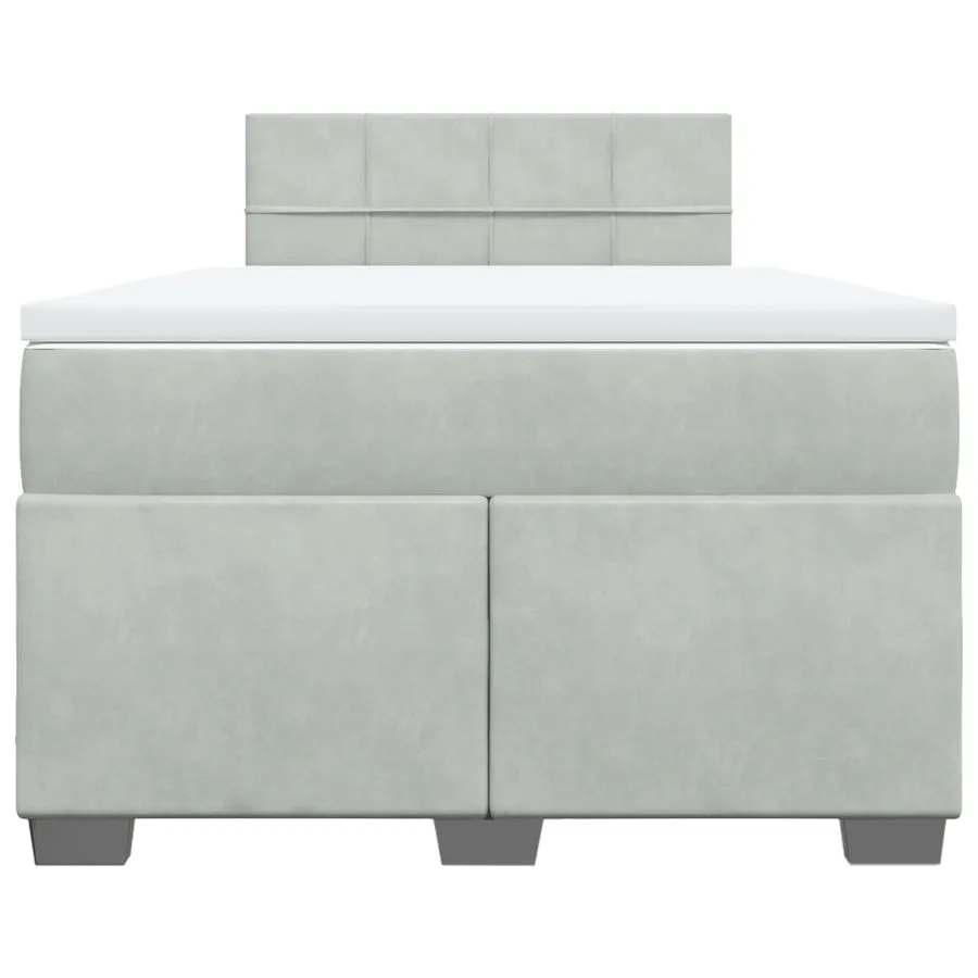 Sommier à lattes de lit et matelas Gris clair 120x200cm Velours - 6
