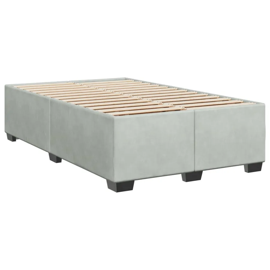 Sommier à lattes de lit et matelas Gris clair 120x200cm Velours - 7
